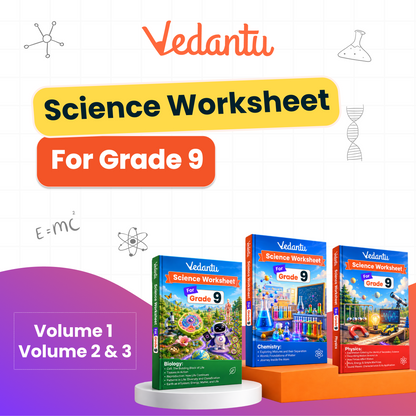 Vedantu Class 9 Maths & Science Practice Worksheet Books Combo | Set of 5 (Maths Vol 1 & 2 + Physics, Chemistry & Biology) | CBSE Curriculum Aligned | Chapter-Wise Practice, Interactive Activities, Concept Revision & Tests | Vedantu LearnTab