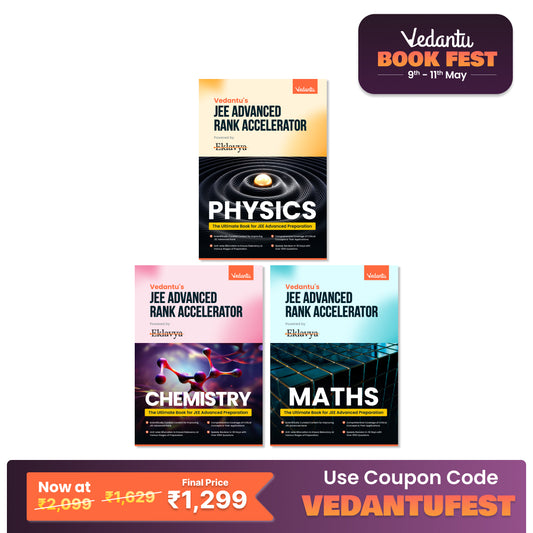 Vedantu JEE Advanced Rank Accelerator 2025 Books Set Of 3 | Physics, Chemistry, Mathematics | Chapterwise Practice, PYQs, Mock Tests For JEE Advanced Aspirants