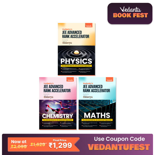 Vedantu JEE Advanced Rank Accelerator 2025 Books Set Of 3 | Physics, Chemistry, Mathematics | Chapterwise Practice, PYQs, Mock Tests For JEE Advanced Aspirants