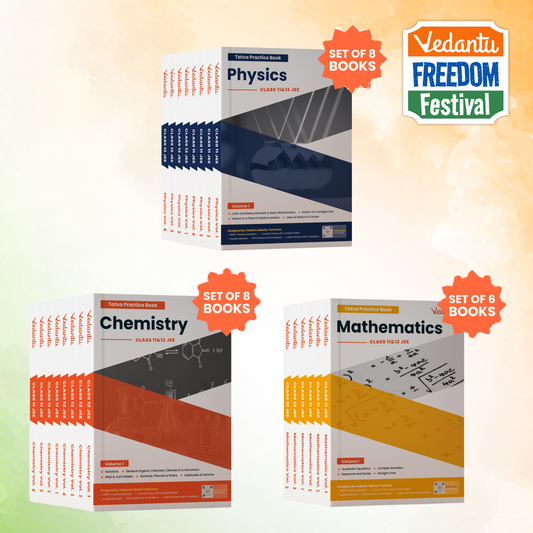 Vedantu JEE Tatva Dropper Book Set – Physics, Chemistry, Mathematics | Set Of 22 Volumes | Class 11 & 12 | Chapterwise PYQs, Concept Videos, Theory & Graded Exercises | Latest Edition