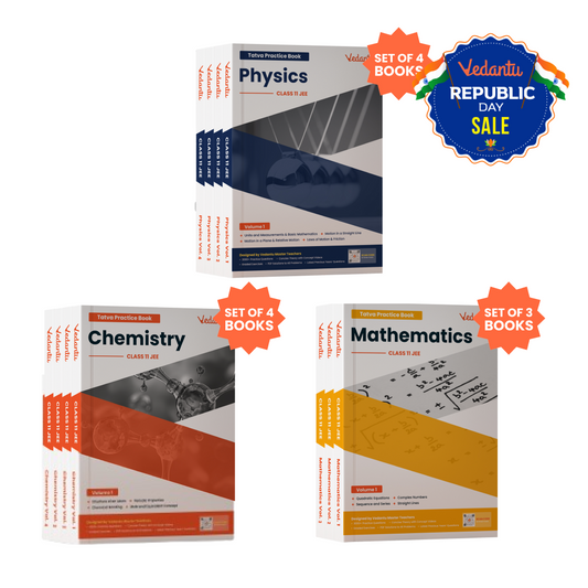 Vedantu JEE Tatva Book Set – Physics, Chemistry, Mathematics | Set Of 11 Volumes For Class 11 | Chapterwise PYQs, Concept Videos, Theory & Graded Exercises | Latest Edition