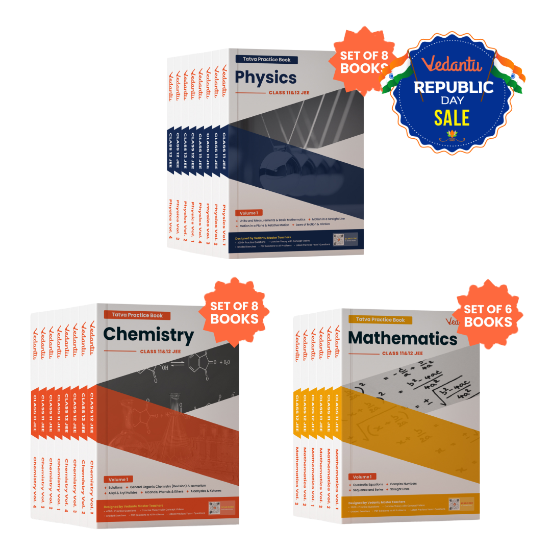 Vedantu JEE Tatva Dropper Book Set – Physics, Chemistry, Mathematics | Set Of 22 Volumes | Class 11 & 12 | Chapterwise PYQs, Concept Videos, Theory & Graded Exercises | Latest Edition