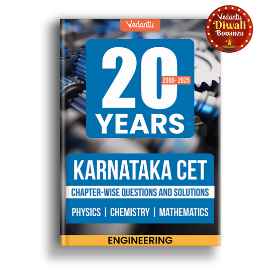 Vedantu 20 Years Karnataka CET Book For 2026 Exam | Physics Chemistry Mathematics Set Of 1 | KCET (2006-2025) Chapterwise Questions & Solutions | PYQs Essential Formulas with 10 Online Mock Tests | Engineering Entrance Exam Preparation Book