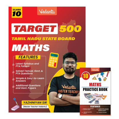 {Pre Order} Vedantu Target 500 Class 10 Combo Pack – Science, Maths, Social Science Practice Books | Tamil Nadu State Board | Latest Syllabus & PTA Pattern | Solved Questions & Government Papers | By Yazhiniyan Sir