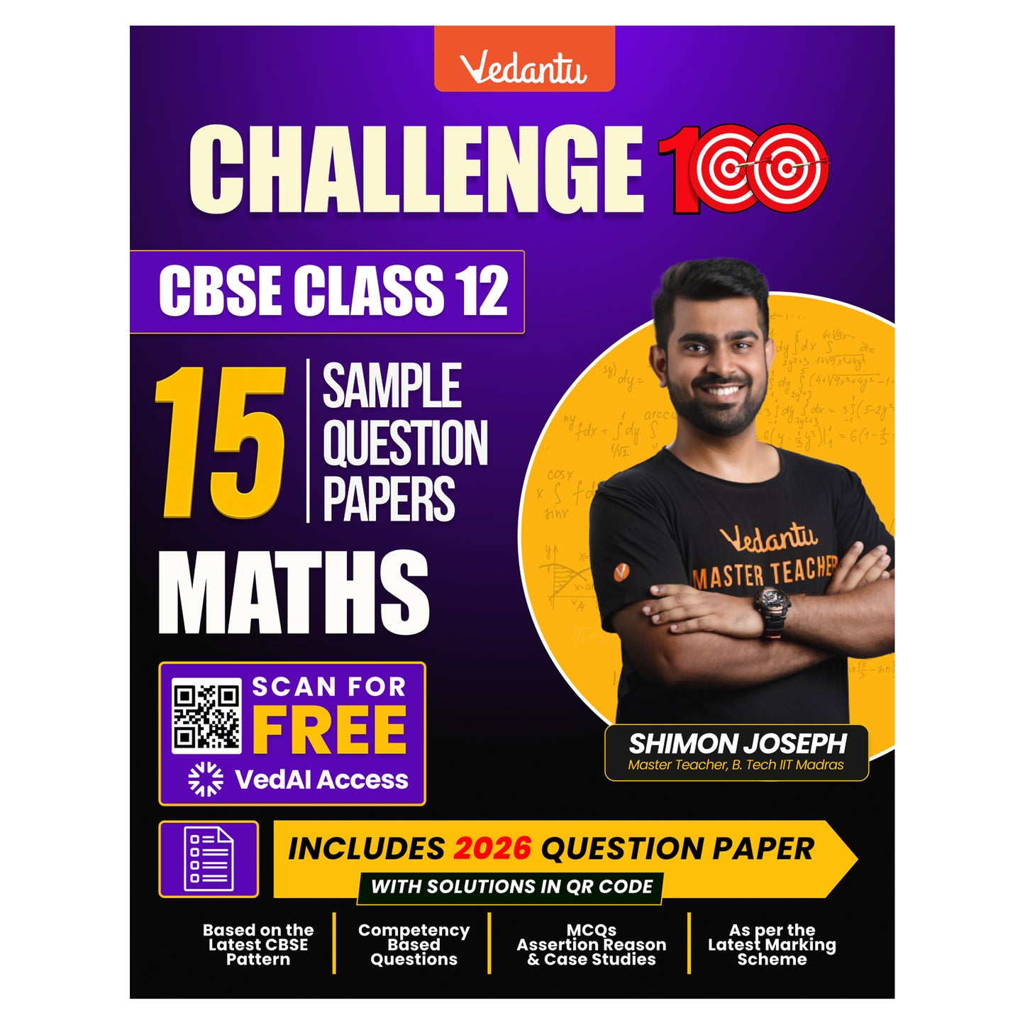 { Pre-Order } - Vedantu Challenge 100 CBSE Class 12 Sample Question Papers Combo Set (Physics, Chemistry, Mathematics & Biology) | 60 Sample Question Papers | Based on Latest CBSE Pattern | Board Exam 2026-27