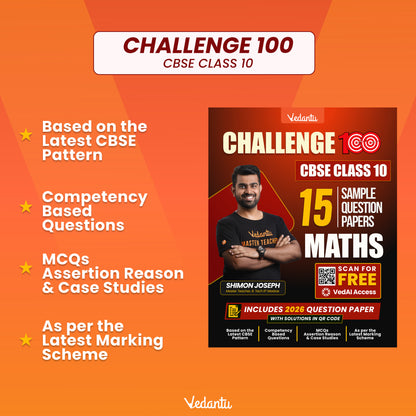 { Pre-Order } - Vedantu Challenge 100 CBSE Class 10 Sample Question Papers Maths | 15 Sample Papers | Competency-Based Questions | Board Exam 2026-27