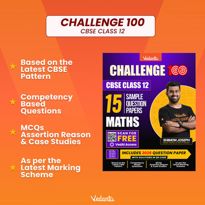 { Pre-Order } - Vedantu Challenge 100 CBSE Class 12 Sample Question Papers Mathematics | 15 Sample Papers | Competency-Based Questions | Board Exam 2026-27