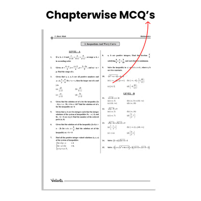 Vedantu Mathematics Olympiad Workbook for Grade 8–12 | Advanced Level Problems & MCQs | Answer Keys & Detailed Solutions | 750+ QR Video Explanations | IOQM, RMO, NMTC (Inter), AMC 10 & 12 Preparation