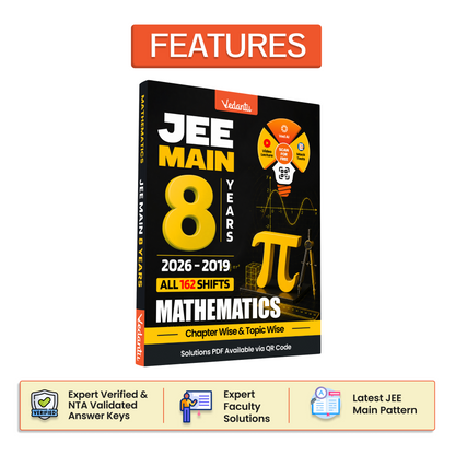 Vedantu JEE Main Mathematics 8 Years Solved PYQ Book for 2027 | Questions from 2019–2026, All 162 Shifts | Chapterwise Practice with QR Solutions