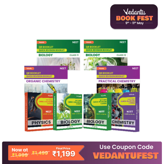 Vedantu Quick Revision Cards for NEET Physics, Chemistry and Biology 2025 | NEET Flash Cards With Booklet for Quick Revision