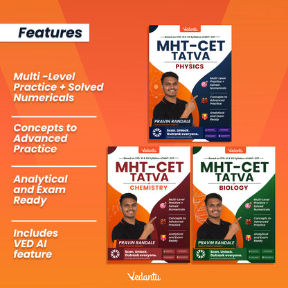 {Pre Order} - Vedantu MHT-CET Tatva PCB Combo Books 2026 | Physics, Chemistry, Biology for MHT-CET Preparation by Pravin Randale Sir | Vedantu