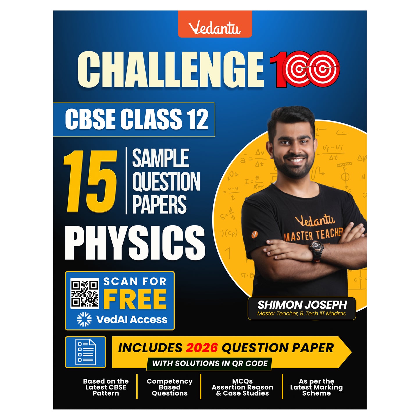 { Pre-Order } - Vedantu Challenge 100 CBSE Class 12 Sample Question Papers Combo Set (Physics, Chemistry, Mathematics & Biology) | 60 Sample Question Papers | Based on Latest CBSE Pattern | Board Exam 2026-27