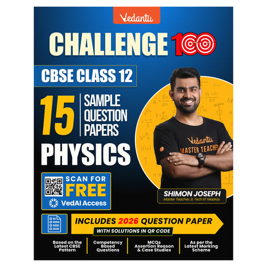 { Pre-Order } - Vedantu Challenge 100 CBSE Class 12 Sample Question Papers Physics | 15 Sample Papers | Competency-Based Questions | Board Exam 2026-27
