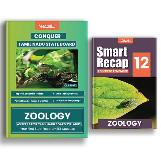 Vedantu Class 12 Conquer Zoology – Tamil Nadu State Board | Also Includes Smart Recap Book for Master Practice | MCQs, Solved Questions, Concept Maps, PTA & Govt Questions | NEET Ready