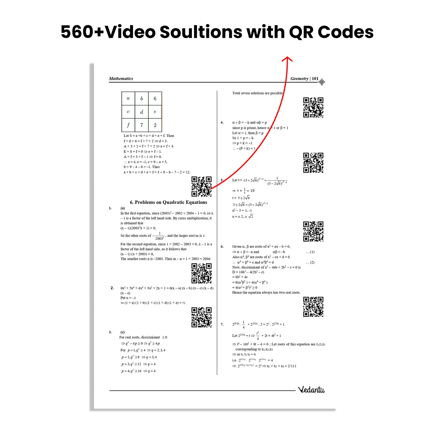 Vedantu Mathematics Olympiad Workbook for Grade 9 & 10 | Challenging Problems & MCQs | Answer Keys & Detailed Solutions | 560+ QR Video Explanations | IOQM, NMTC (Junior), AMC 10 Preparation