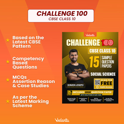 { Pre-Order } - Vedantu Challenge 100 CBSE Class 10 Sample Question Papers Social Science | 15 Sample Papers | Competency-Based Questions | Board Exam 2026-27