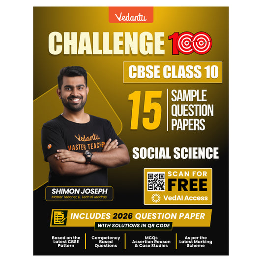 { Pre-Order } - Vedantu Challenge 100 CBSE Class 10 Sample Question Papers Social Science | 15 Sample Papers | Competency-Based Questions | Board Exam 2026-27