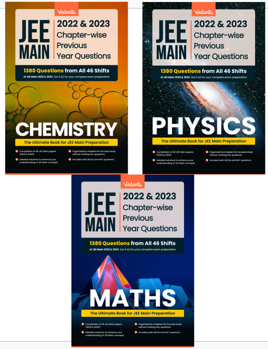 JEE MAINS 2024 PYQ Book - Physics, Chemistry, Math