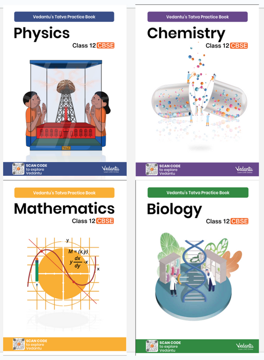 Vedantu's CBSE Science PCMB Tatva Practice Books for Class 12 (Set of 4 Books)
