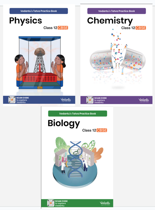 Vedantu's CBSE Science PCB Tatva Practice Books for Class 12 (Set of 3 Books)