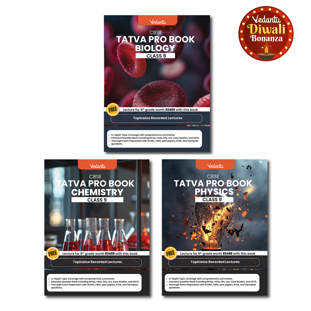 Vedantu Tatva Pro Question Bank Book CBSE Class 9 Mathematics Chapterwise - Topicwise Theory and Previous Year Questions | Free CBSE Class 9 Year Long Recorded Course