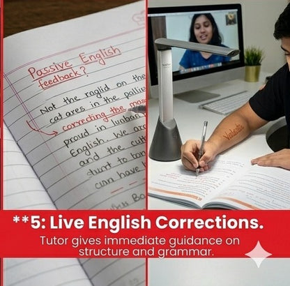 Vedantu SmartLamp – Live Learning Camera with Top-Down View, Real-Time Tutor Feedback & AI-Proof Learning