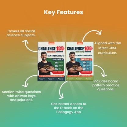 Vedantu CBSE Class 12 Challenge 100 – Mathematics & Computer Science Combo Set Of 2 | Fully Solved PYQs, Chapter Notes & CBSE Pattern | Latest Exam Pattern | By Shimon Joseph