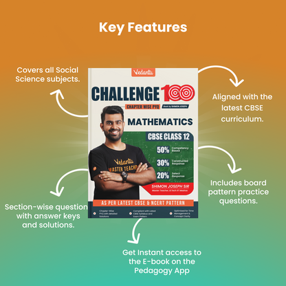 Vedantu Challenge 100 – CBSE Class 12 Mathematics | Fully Solved PYQs, MCQs, Case-Based & Long Questions | Latest Syllabus & Exam Format | Time-Managed & Concept-Focused | By Shimon Joseph
