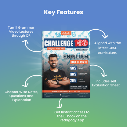 Vedantu Challenge 100 English Chapter-Wise PYQ Book for CBSE Class 10 | Latest CBSE & NCERT Pattern | Competency-Based Questions | Notes, PYQs & Self-Evaluation Sheets | By Shimon Joseph Sir