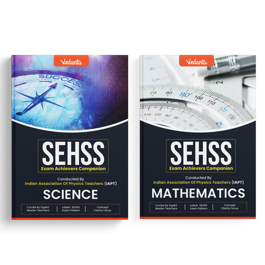 Vedantu SEHSS Exam Achievers Companion Combo – Science & Mathematics Set Of 2 | Conducted by IAPT | Latest SEHSS Exam Pattern | Curated by Expert Master Teachers | Concept Clarity Focus