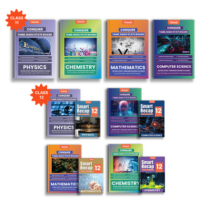 Vedantu Conquer Physics, Chemistry, Mathematics, Computer Science Books Combo for Class 11 & Class 12 Set Of 8 | Tamil Nadu State Board | Based on Latest Syllabus | Exercises with Solutions, HOTS & Govt. Questions | JEE Focused
