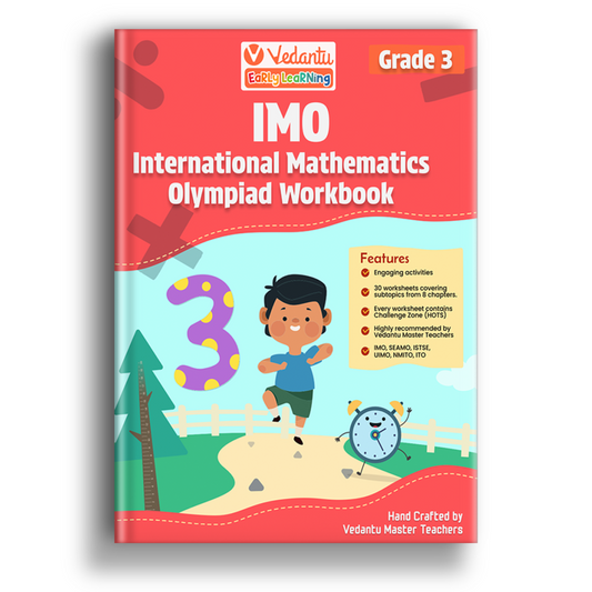 Vedantu Early Learning IMO Workbook for Grade 3 | International Mathematics Olympiad Preparation Book | 30 Concept Worksheets with HOTS, Sample Papers & Challenge Zones | Ideal for CBSE, ICSE & State Boards