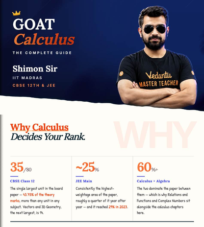 Digital Only | GOAT Calculus – The Complete Guide by Shimon Sir | CBSE Class 12 & JEE Mathematics | Video Course + Notes + Practice