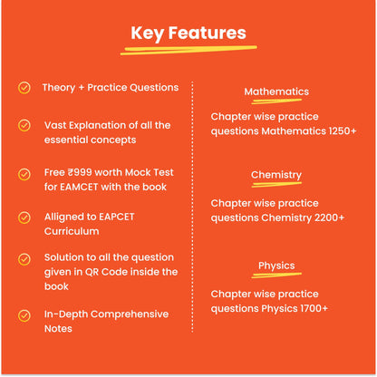 Vedantu EAPCET / EAMCET Tatva Books Set Of 3 | Physics, Chemistry, Mathematics | Chapterwise Theory, PYQs, 5 Free Online Mock Tests | For AP & TS 2025 Exam