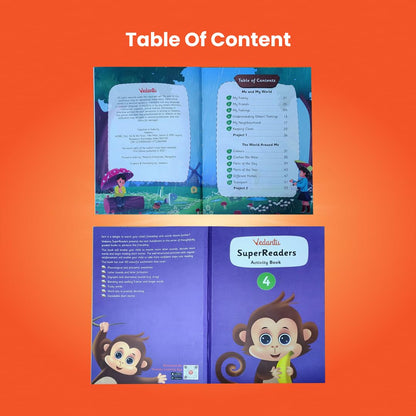 Vedantu Early Learning SuperReaders Activity Book Set for Kids (1-6) | With 40+ Colourful Worksheets | Master Phonics, Grammar, Word Analysis & Reading Fluency | Fun Projects & Short Stories for Ages 4 to 8 Years