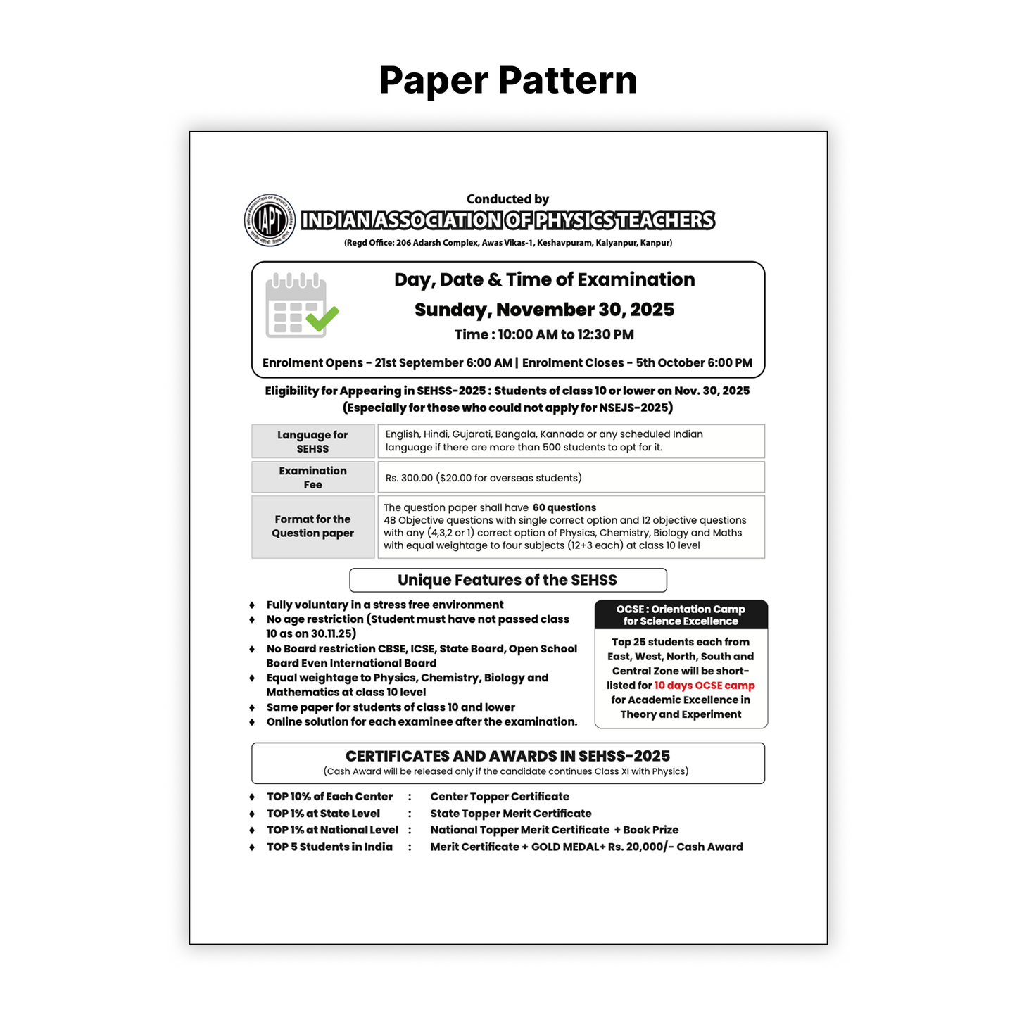 Vedantu SEHSS Exam Achievers Companion – Mathematics | Conducted by IAPT | Latest SEHSS Exam Pattern | Curated by Expert Master Teachers | Concept Clarity Focus