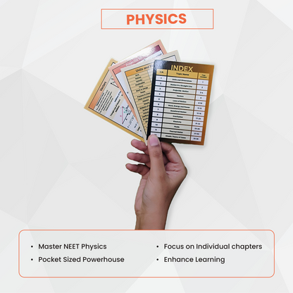 Vedantu Quick Revision Cards for NEET Physics, Chemistry and Biology 2025 | NEET Flash Cards for Quick Revision | Revision Booklet for NEET 2025 | NEET QR Cards