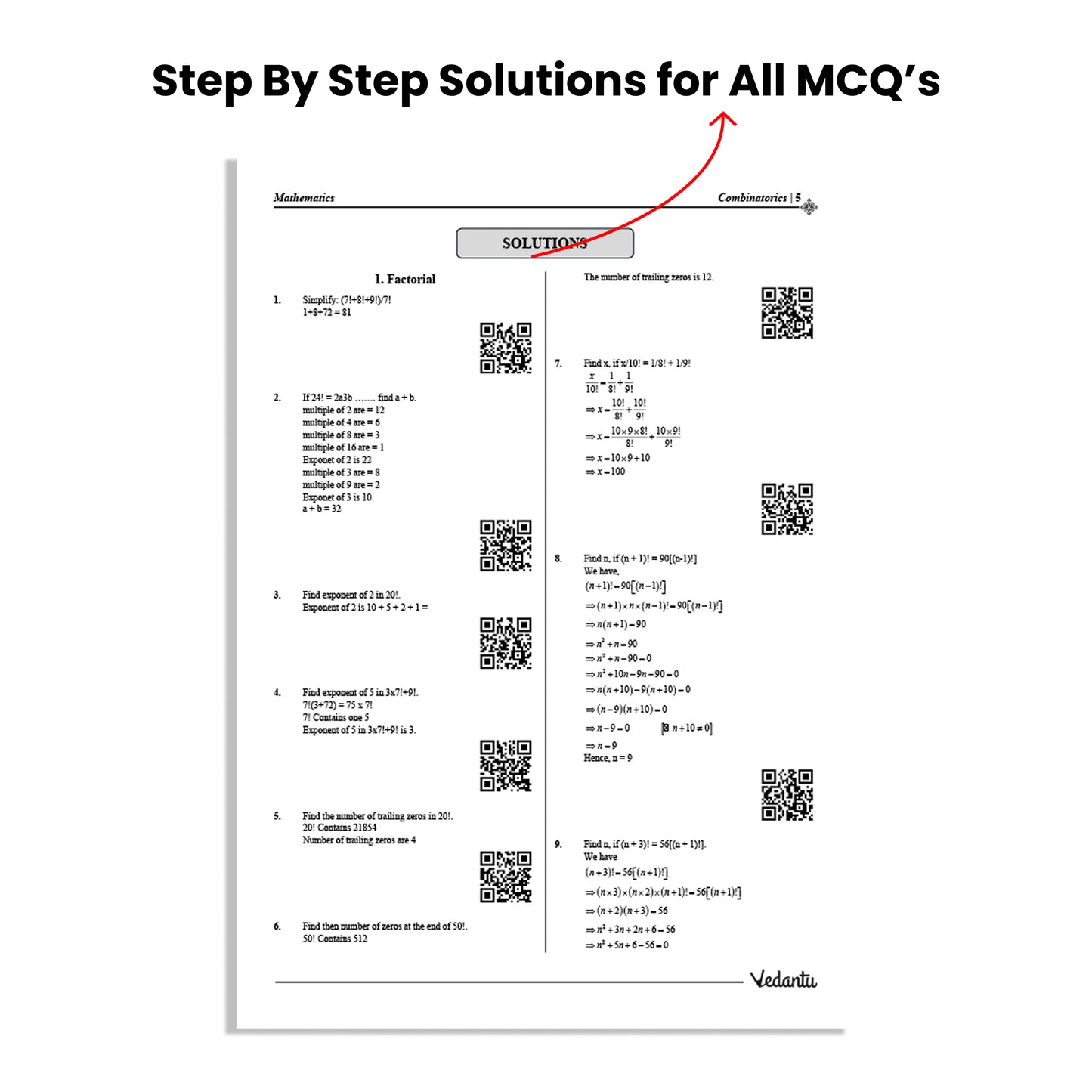 Vedantu Mathematics Olympiad Workbook for Grade 7 & 8 | Challenging Problems & MCQs | Answer Keys & Detailed Solutions | 560+ QR Video Explanations | NMTC Sub-Junior, AMC 8, Math Kangaroo Preparation