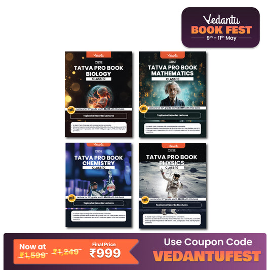 Vedantu Tatva Pro CBSE Class 10 book set- 4 subjects