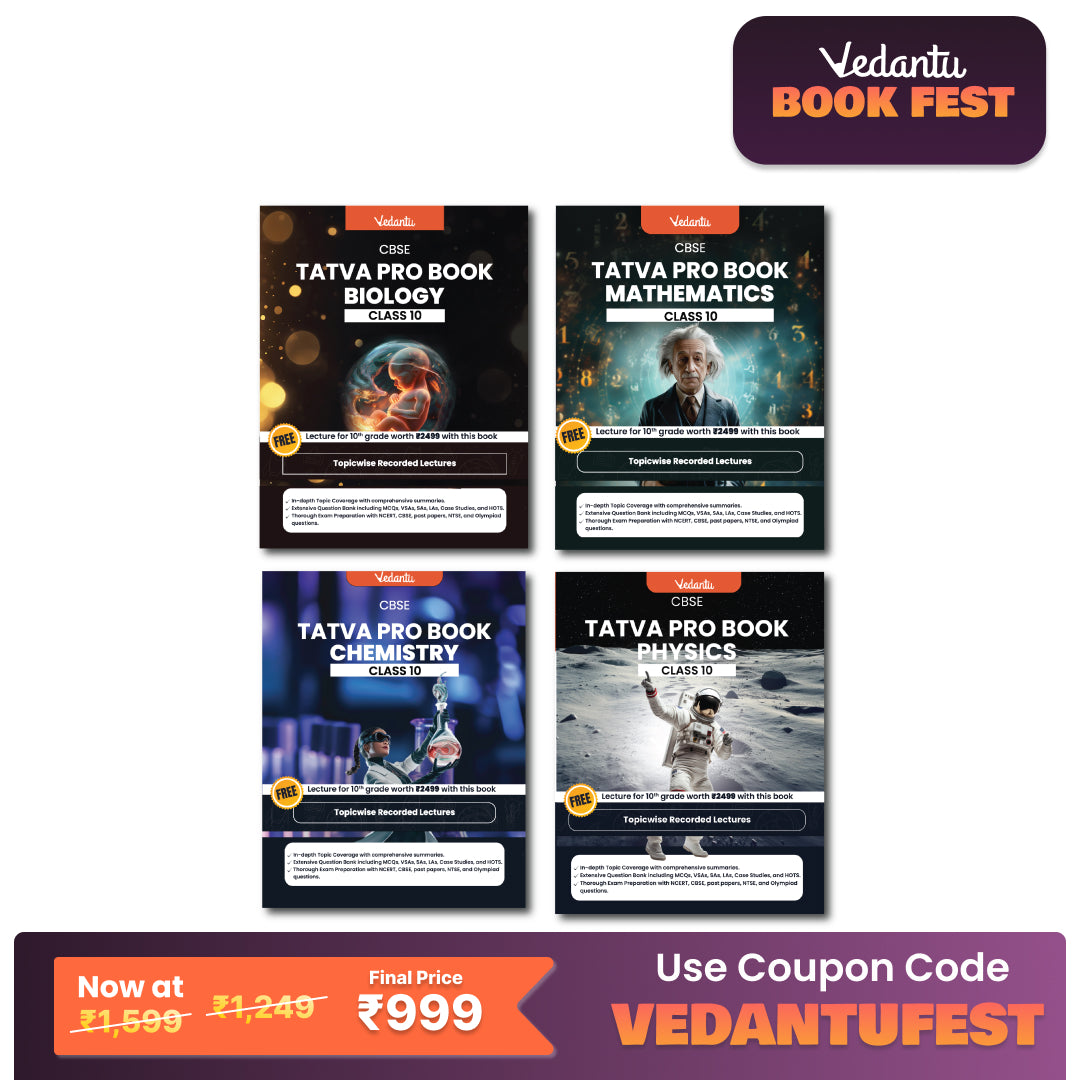 Vedantu Tatva Pro CBSE Class 10 book set- 4 subjects