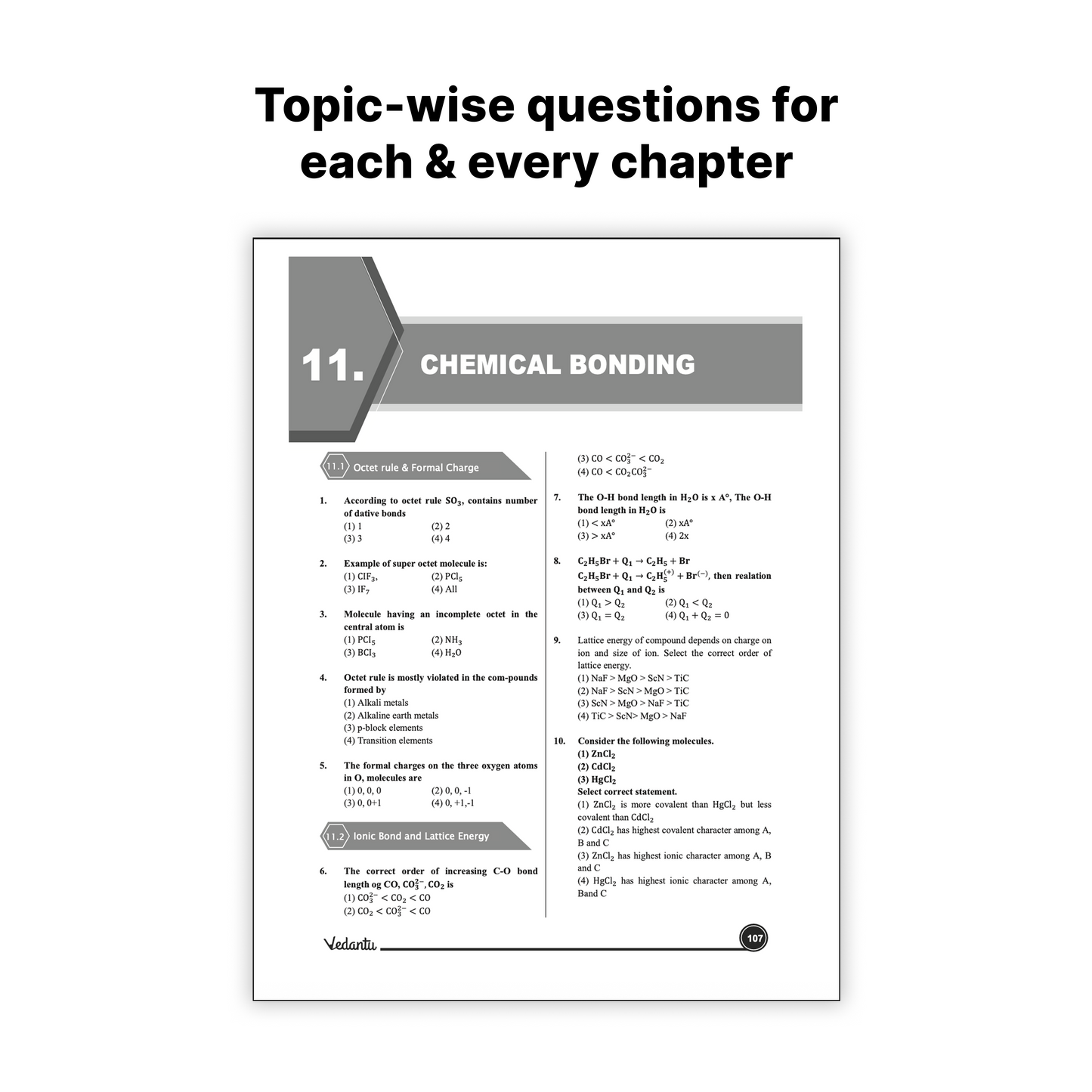 Vedantu NEET Advance Chemistry Question Book | NEET-UG Medical Entrance Exam Book 2026, CUET & Olympiad Preparation Guide | NCERT Based Topicwise MCQs, Numerical Level-up With Conceptual Questions, Matching Graph, A/R & Diagram Based Questions